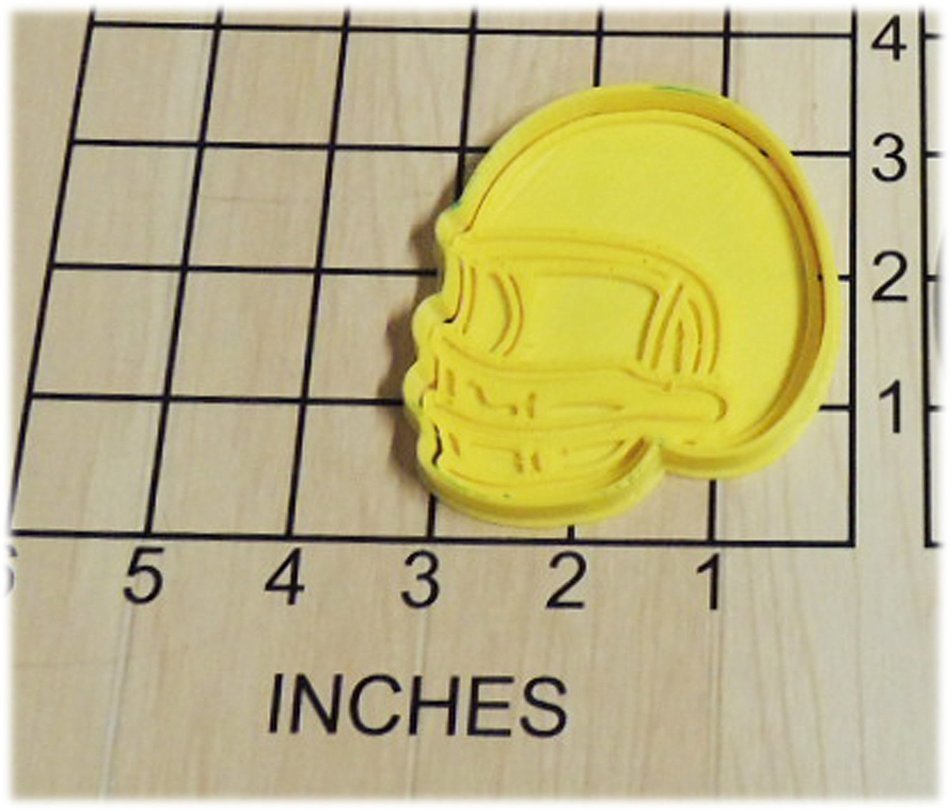 Football Helmet Shaped Cookie Cutter and Stamp #1186 N2