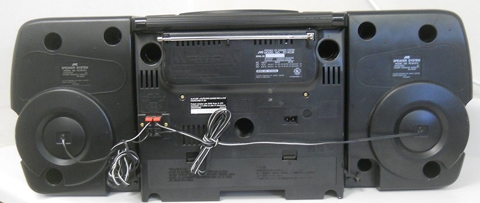 JVC PC-XC30 6 Disc CD Changer Boombox Dual Cassette Recorder Player Multi Bass Horn Portable AM FM Radio Detachable... N8