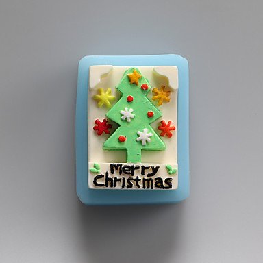 Sher Merry Christmas Chocolate Silicone Molds,Cake Molds,Soap Molds,Decoration Tools Bakeware N5