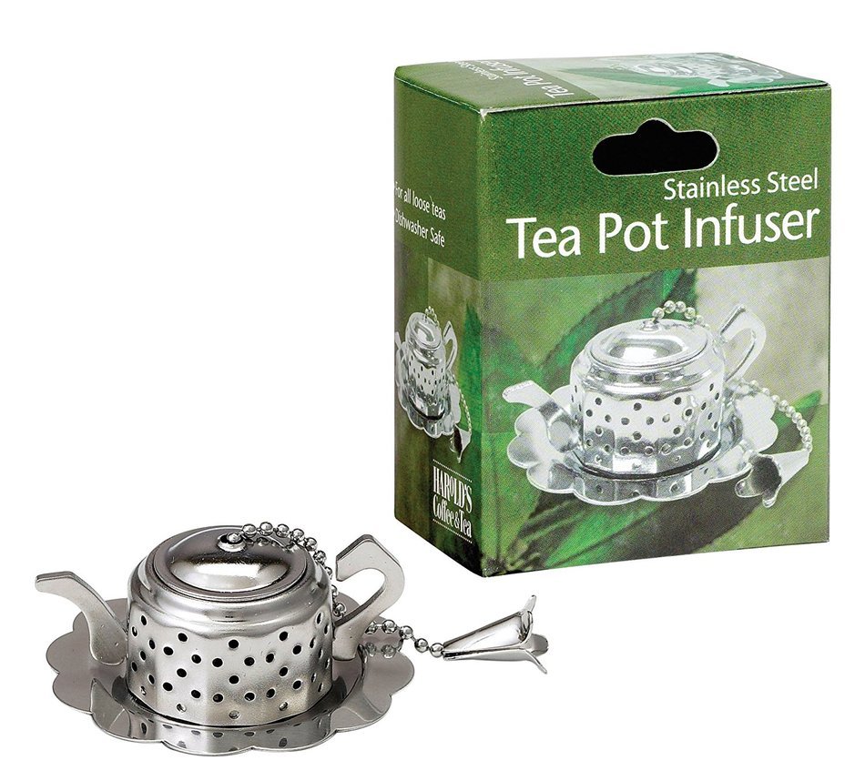 HIC Loose Leaf Tea Infuser with Caddy, House, 18/8 Stainless Steel, 1.5-Inch by 1.25-Inch N6