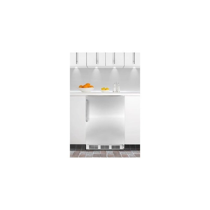 Summit CT66JCSS: Built-in undercounter refrigerator-freezer in complete stainless steel, with SUMMIT's "dual evaporator... N2