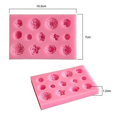 Sher Many Flowers Fondant Cake Cake Chocolate Silicone Molds,Decoration Tools Bakeware N3