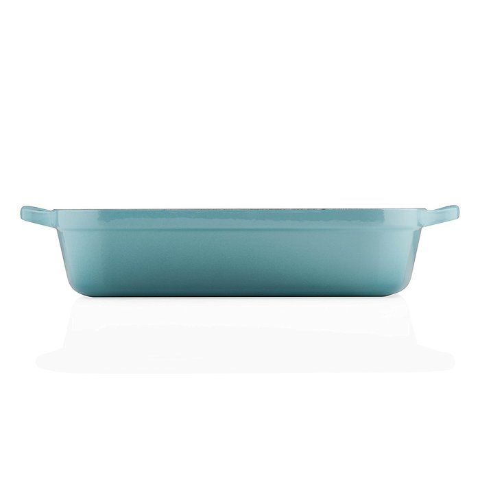 Le Creuset Signature Cast Iron Rectangular Roaster, 5.25-Quart, Palm N4