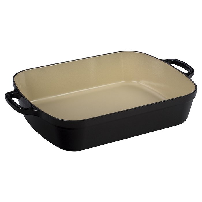 Le Creuset Signature Cast Iron Rectangular Roaster, 5.25-Quart, Palm N5