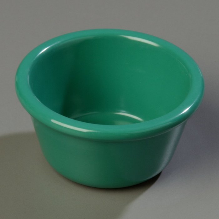 Carlisle S28509 Melamine Smooth Ramekin, 4 oz Capacity, 1.43" Height, Green (Case of 48) N4