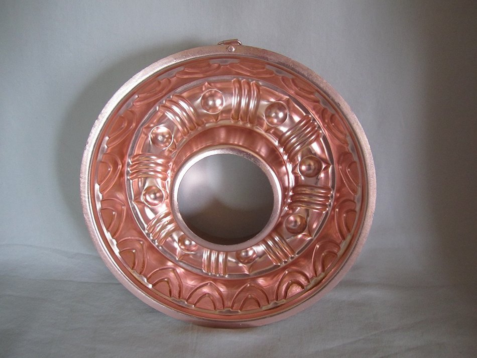 Vintage Coppertone 3 1/2 Cup Ring Jell-o Mold - Bundt Cake Baking Pan N2
