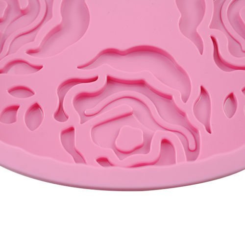 Round Cake Pan Silicone Non-Stick Rose Flower Muffin Baking Cake Pan Tray Mold Bakeware 9inch X 1.9inch 1 Pcs N4