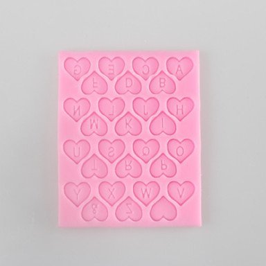 Sher Love Letters Shaped Fondant Cake Chocolate Silicone Mold, Decoration Tools Bakeware N4
