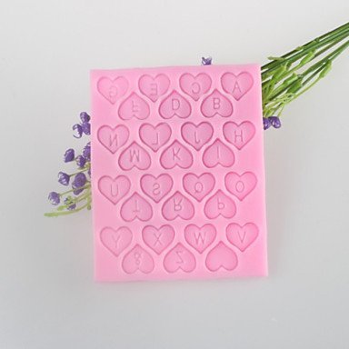 Sher Love Letters Shaped Fondant Cake Chocolate Silicone Mold, Decoration Tools Bakeware N5
