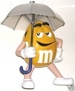 M&m Umbrella Shower Radio,,,yellow Peanut Boy,,,