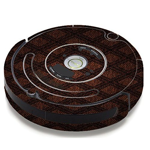 Skin Decal Vinyl Wrap For IRobot Roomba 650 655 Vacuum / Brown Background