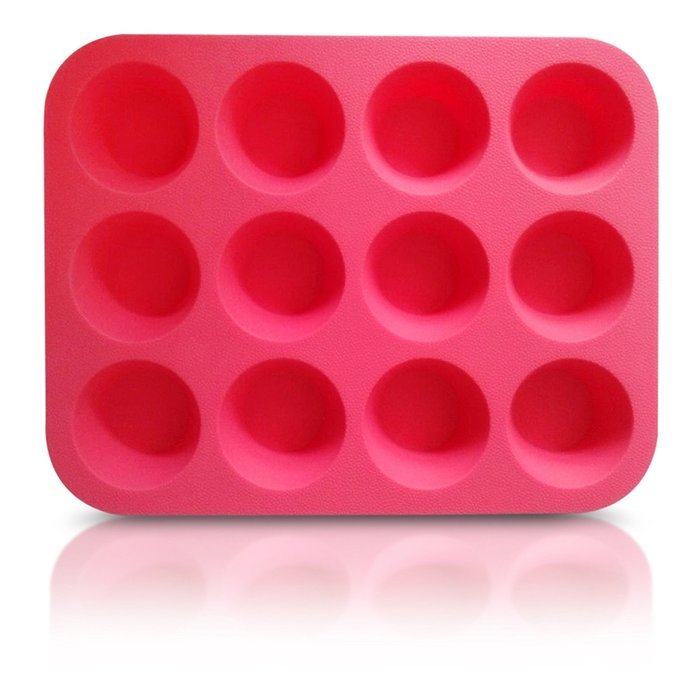 Mini Silicone Muffin Pan 12 Cup Cupcake Baking Birthday Kitchen Bakeware N4