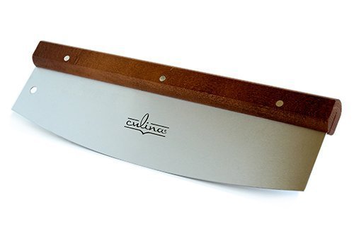 Culina Pizza Cutter 14" Long, Wooden Handle (Walnut). N2