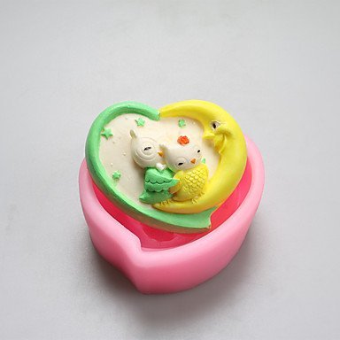 Sher The Moon And The Owl Chocolate Silicone Molds,Cake Molds,Soap Molds,Decoration Tools Bakeware N3