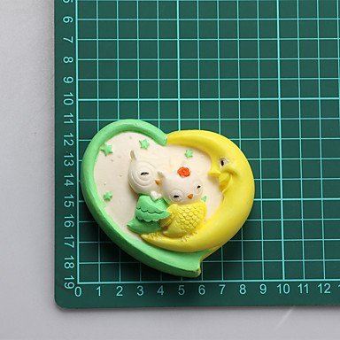 Sher The Moon And The Owl Chocolate Silicone Molds,Cake Molds,Soap Molds,Decoration Tools Bakeware N4