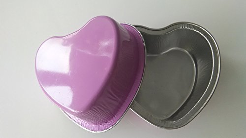 KEISEN 3 2/5" mini cordate Disposable Aluminum Foil Cups 100ml for Muffin Cupcake Baking Bake Utility Ramekin... N5