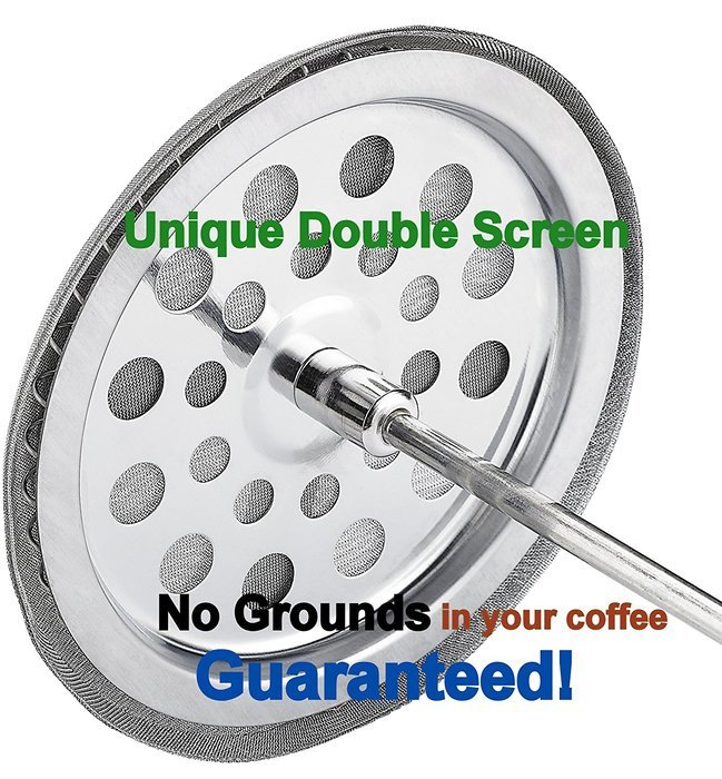 SterlingPro 6 Cup French Coffee Press, Unique Double Screens N4