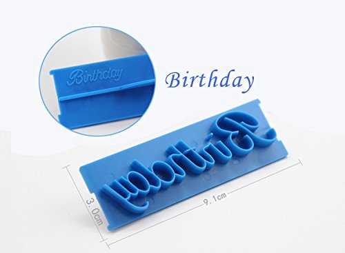 Anyana 6pcs set Happy Birthday & Best Wishes & Congratulations & Anniversary Plastic Cookie Cutter Cake Mould... N8