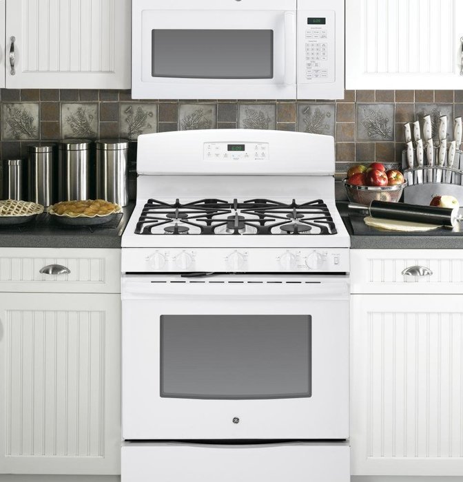 GE JVM6172DFWW 1.7 Cu. Ft. White Over-the-Range Microwave