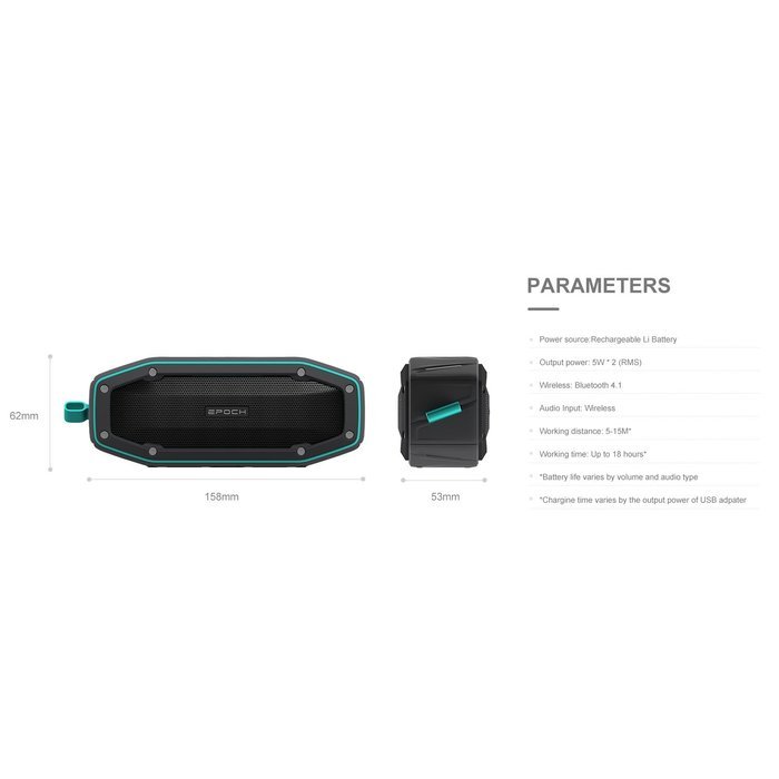 Multi-function bluetooth 4.1 outddoor waterproof speaker with MIC,10w stereo double unit sound play music for... N8