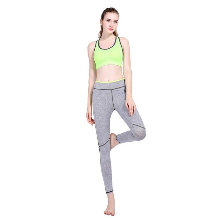PHOTNO Women Yoga Gym High Waist Running Pants Sports Fitness Elastic Leggings N4