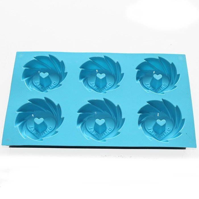 X-Haibei Cyclones Cookie Heart Mini Original Bundt Cake Pan Gelatina Silicone Baking Mold