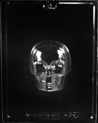 1 X MEDIUM 3-D SKULL FRONT CHOCOLATE CANDY MOLD