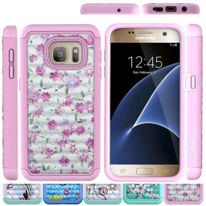 Galaxy S7 Case, HLCT Rugged Shock Proof Dual-Layer Case for Samsung Galaxy S7 (2016) (Owl Blue) N20