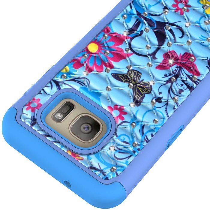 Galaxy S7 Case, HLCT Rugged Shock Proof Dual-Layer Case for Samsung Galaxy S7 (2016) (Owl Blue) N27