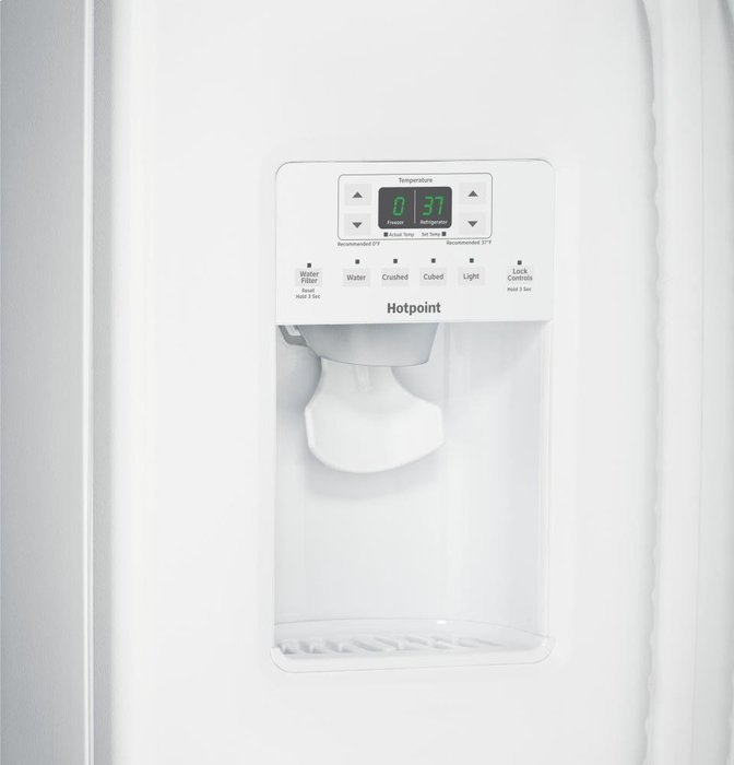 Hotpoint HSS25ATHWW 25.4 Cu. Ft. White Side-By-Side Refrigerator N4