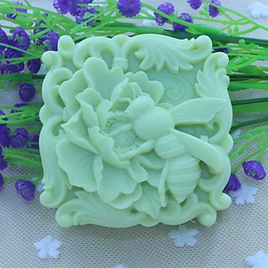 Y&XL&H Bee Flowers Handmade Soap Mold Fondant Cake Chocolate Silicone Mold, Decoration Tools Bakeware N4