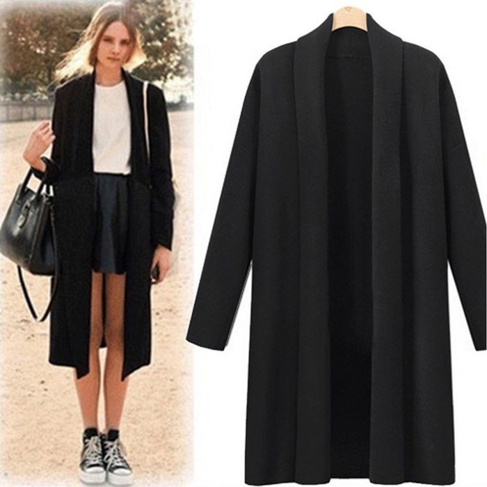 Cardigan,Morecome Womens Open Front Trench Coat Long Cloak Jackets Cardigan N3