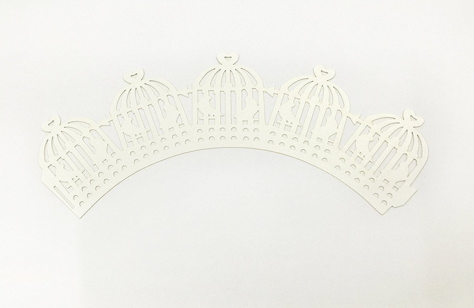 HUAL Cupcake Wrappers 50 Filigree Artistic Bake Cake Paper Cups Birdcage Lace Laser Cut Liner Baking Cup Muffin... N7