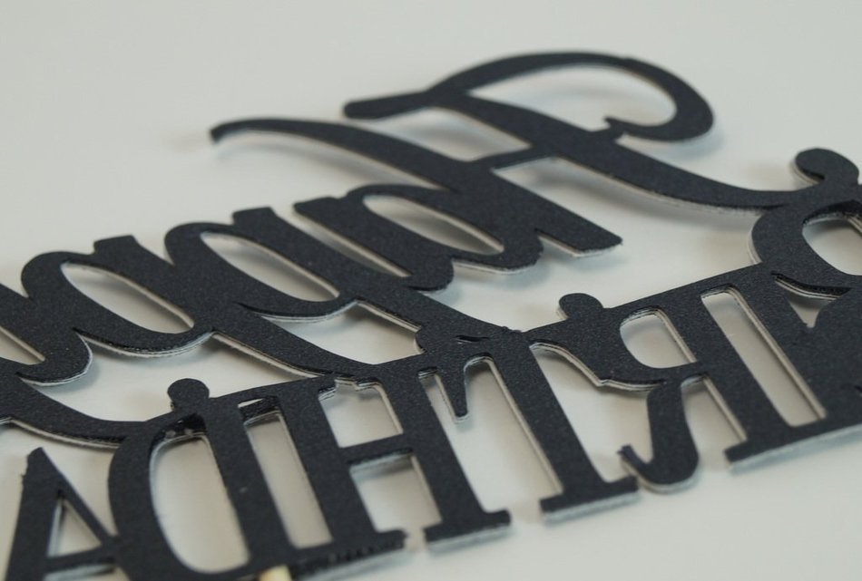 All About Details Black Happy-birthday Cake Topper N2