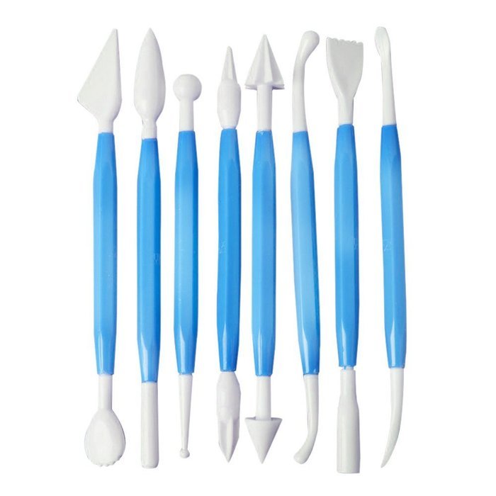 8 Pcs Sugar craft Fondant Cake Decorating Modelling Tools Kit (Yellow) N13