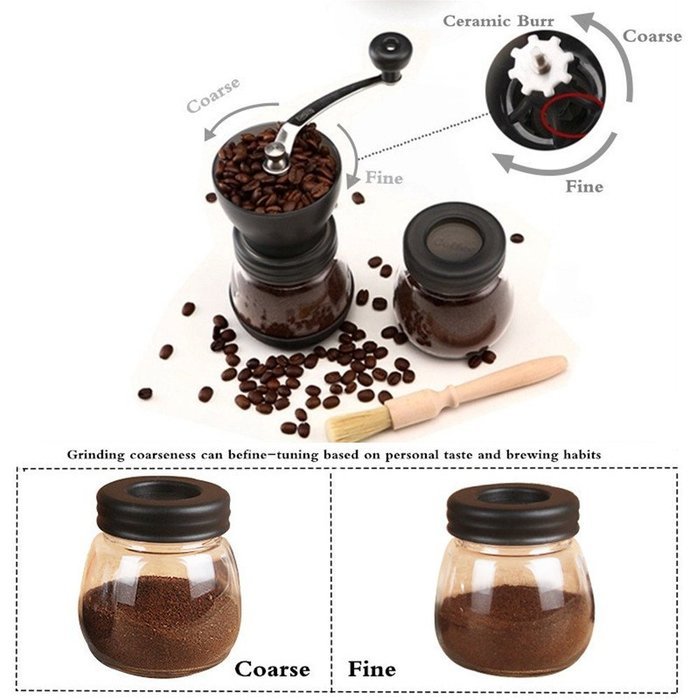 Manual Coffee Grinder, HOWADE Coffee Maker With Ceramic Burr Grinder For Espresso - Roasted Coffee Bean Grinder... N19