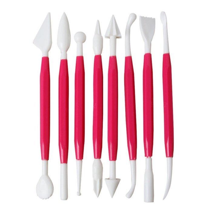 8 Pcs Sugar craft Fondant Cake Decorating Modelling Tools Kit (Yellow) N14