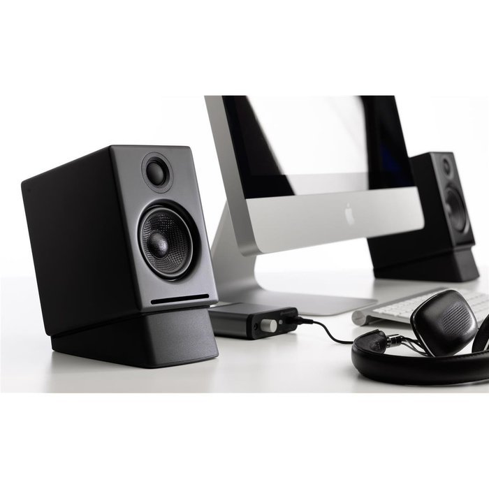 Audioengine A2+ Premium Powered Desktop Speakers With Stands - Pair (Black) N2