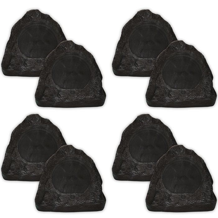 Acoustic Audio G6RS Granite 6.5" Rock Speaker 4 Pair Pack Outdoor Weatherproof Speakers