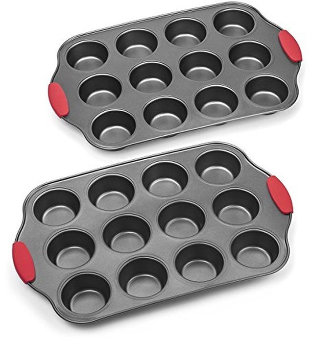 Elite Bakeware NonStick Cupcake Pan Set, 2 Pans N2