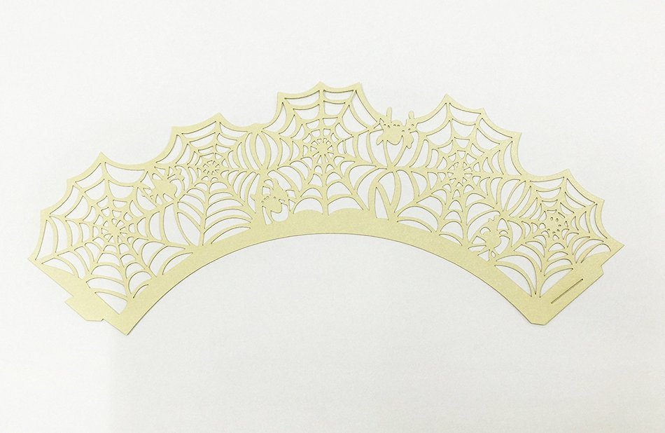 HUAL Cupcake Wrappers 50 Filigree Artistic Bake Cake Paper Cups Spider silk Lace Laser Cut Liner Baking Cup Muffin... N9