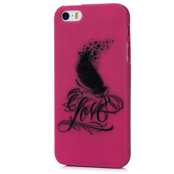 iPhone SE Case,iPhone 5S Case,iPhone 5 Case - Cute Black Feather Love Hearts Series Shockproof Flexible Soft TPU... N15
