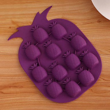Sher Ice Maker Mould Bar Party Drink Ice Tray Pineapple Shape Ice Cube Freeze Mold (Random Color) N3