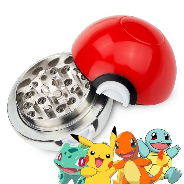 Pokemon Herbs Grinder - 3 Pieces Tobacco and Herbs Pokeball Grinder By Enjoy It N4