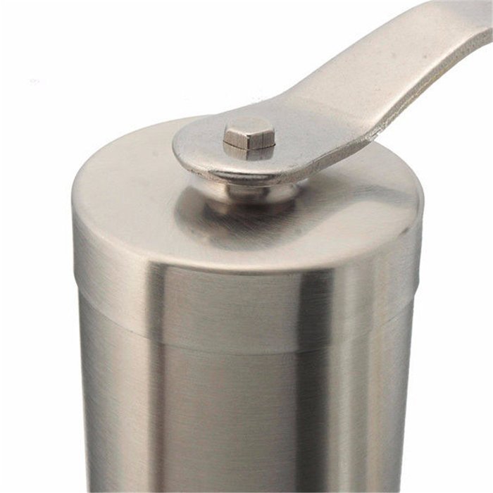 bravolotus Stainless Steel Hand Manual Coffee Bean Grinder Mill Kitchen Grinding Silver Home Tool N3