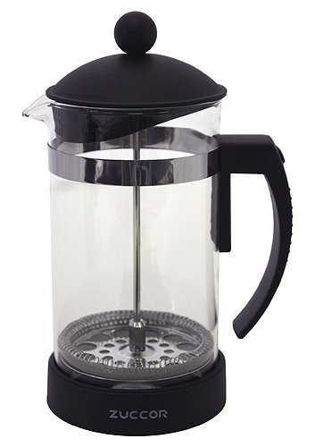 32 Oz. Milano Heat Resistant (Borosilicate) Gourmet Coffee Press by ZUCCOR (BLACK)