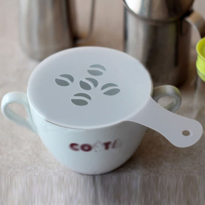 yueton Pack of 16 Cappuccino Coffee Barista Stencils Template Strew Pad Duster Spray N3