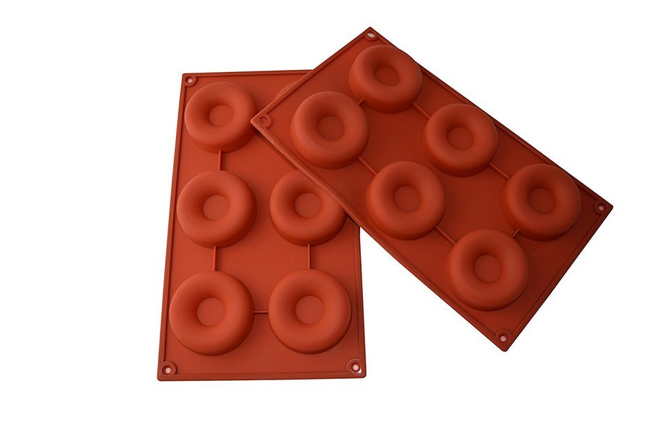 Bekith 6-Cavity Silicone Donut Pan for Donut, Cake, Bread, Cupcake, Cheesecake, Cornbread, Muffin, Brownie, and... N4