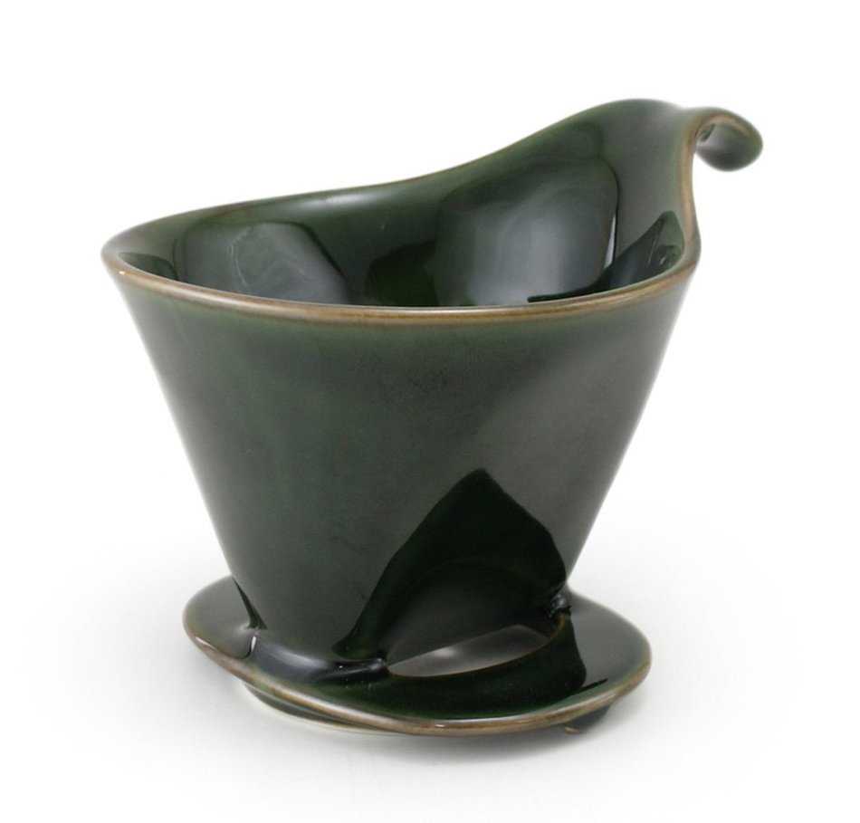ZERO JAPAN Ceramic Coffee Dripper - Large - Drip Cone Brewer (Black) N9