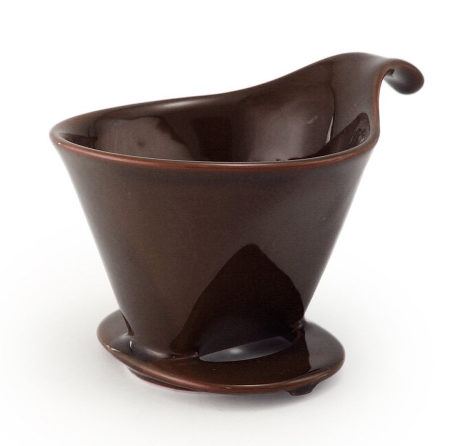 ZERO JAPAN Ceramic Coffee Dripper - Large - Drip Cone Brewer (Black) N10
